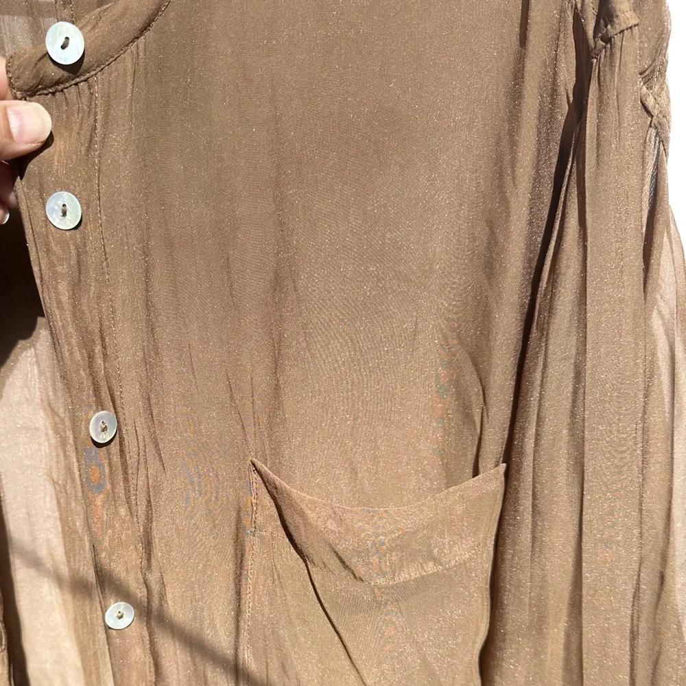 ZARA semi sheer shirt - Picture 6 of 14